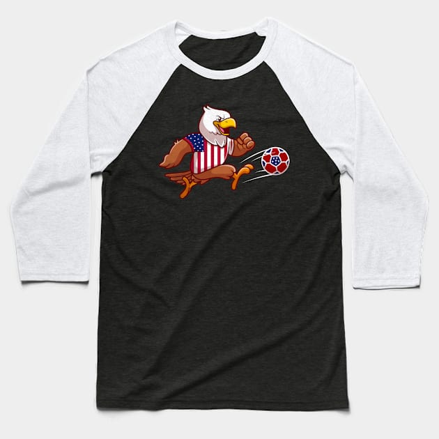 America Soccer Baseball T-Shirt by Uniquewear